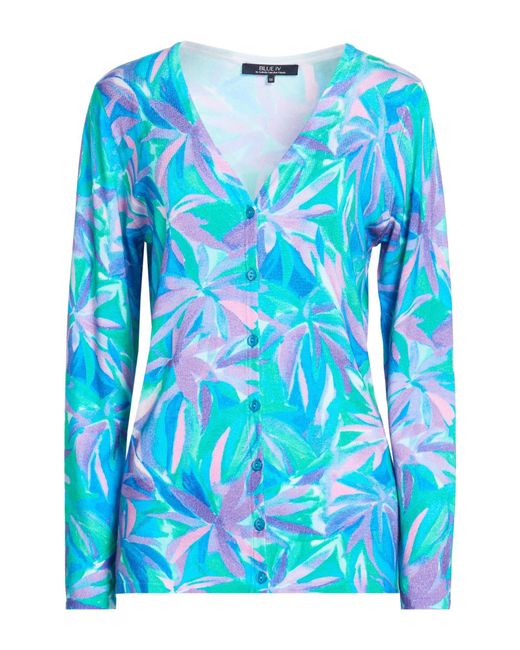 BLUE IV by ISABELLE VAN DEN ABEELE Blue Azure Cardigan Viscose, Polyamide