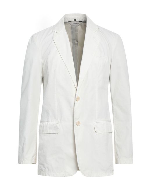 Aspesi White Suit Jacket for men