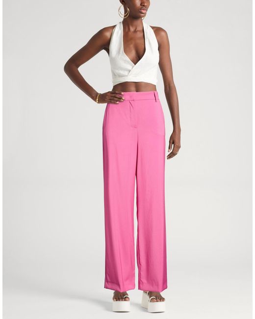 Weekend by Maxmara Pink Pants Virgin Wool