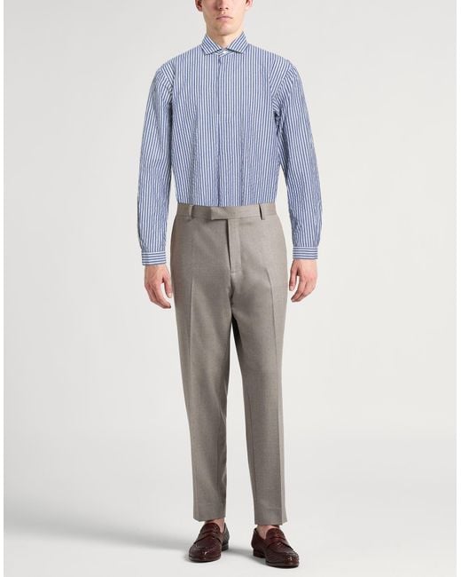 Brian Dales Blue Shirt Cotton, Linen for men