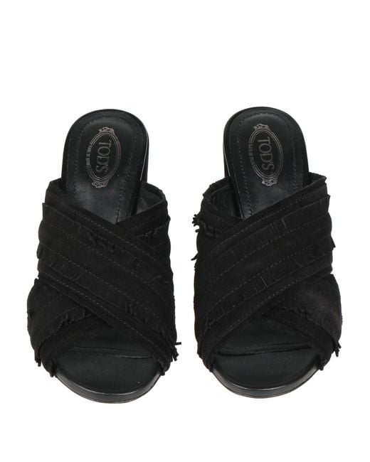 Tod's Black Sandals