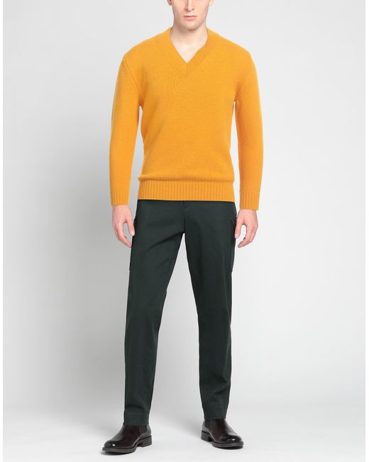 Seven Gauge Orange Marigold Sweater Wool for men
