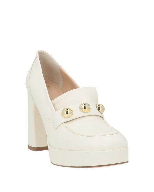 Zinda White Ivory Loafers Leather