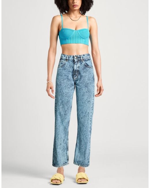 Marni Blue Jeans Cotton, Calfskin