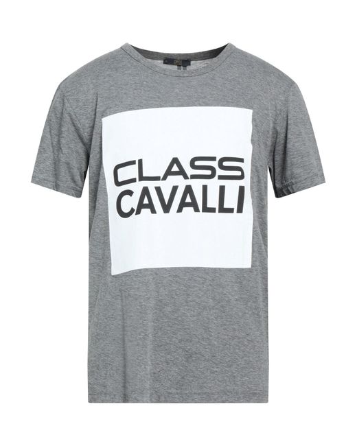 Class Roberto Cavalli Gray T-shirt for men