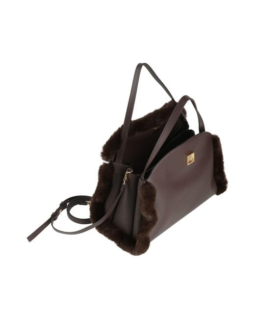 THEMOIRÈ Brown Chocolate Handbag Textile Fibers