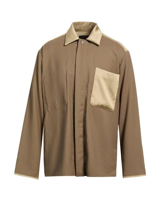 Roberto Collina Brown Military Shirt Polyester for men