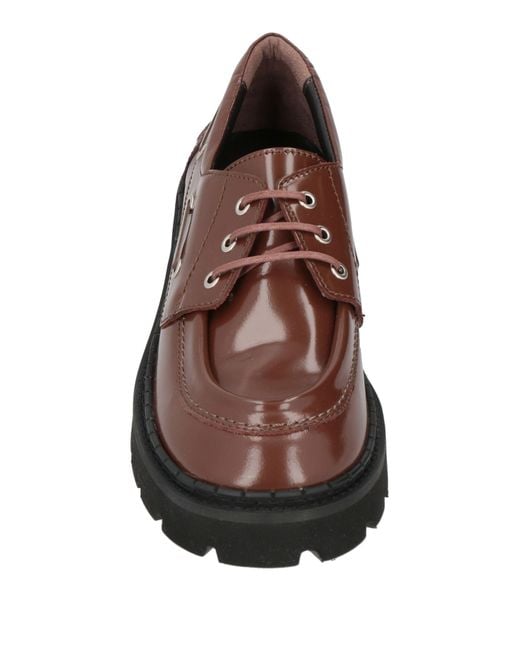 By Far Brown Lace-Up Shoes Leather