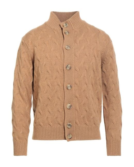 FILIPPO DE LAURENTIIS Brown Cardigan Cashmere for men