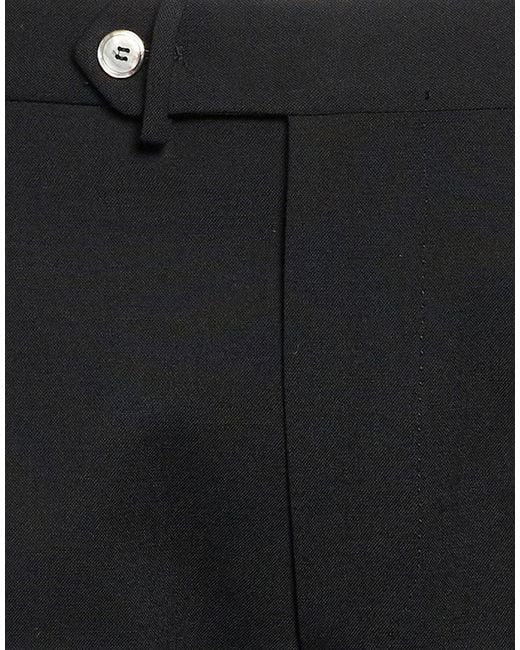 Santaniello Black Pants Wool, Polyester, Elastane for men