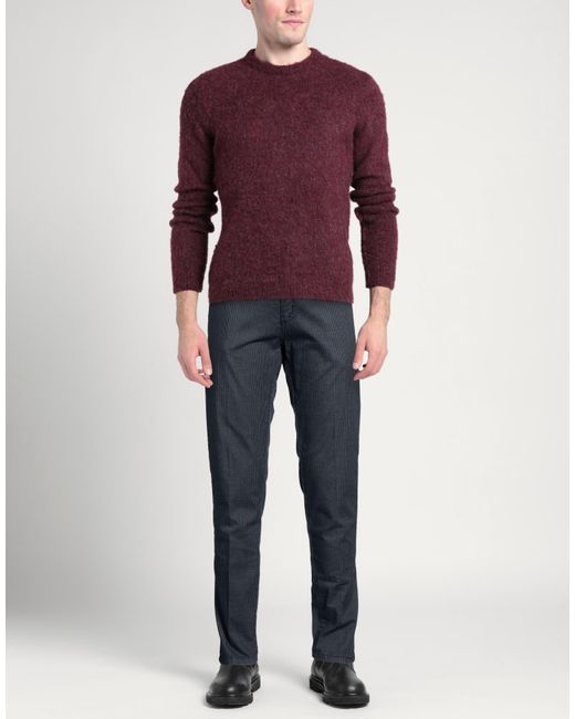 TELAMIRA Blue Pants Cotton, Elastane for men