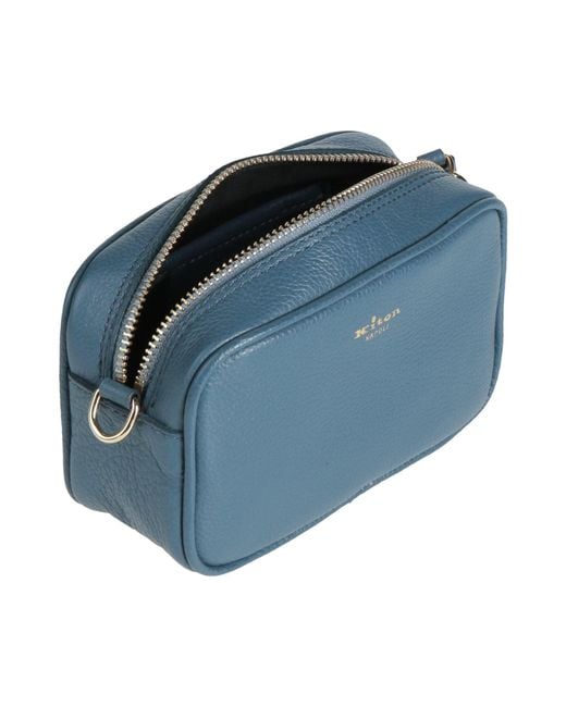 Kiton Blue Cross-Body Bag Leather