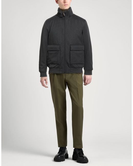 Herno Gray Midnight Jacket Virgin Wool, Polyurethane, Polyester, Acrylic, Wool for men