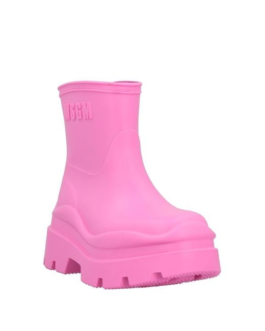 MSGM Pink Ankle Boots