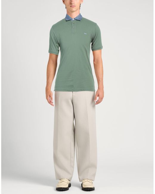 Harmont & Blaine Green Polo Shirt Cotton for men