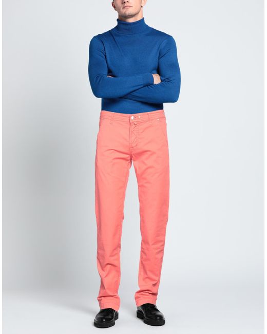 Jacob Coh?n Pink Coral Pants Cotton, Elastane for men