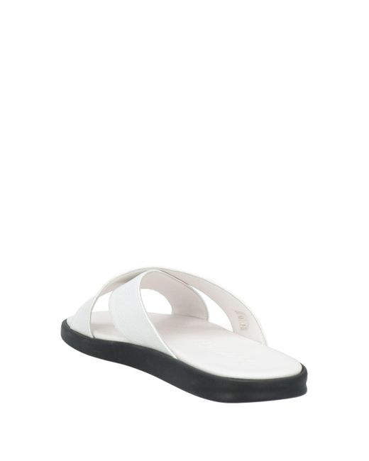 Doucal's White Sandals Leather for men