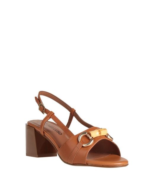 Melluso Brown Camel Sandals Leather