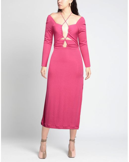 Lama Jouni Pink Midi Dress