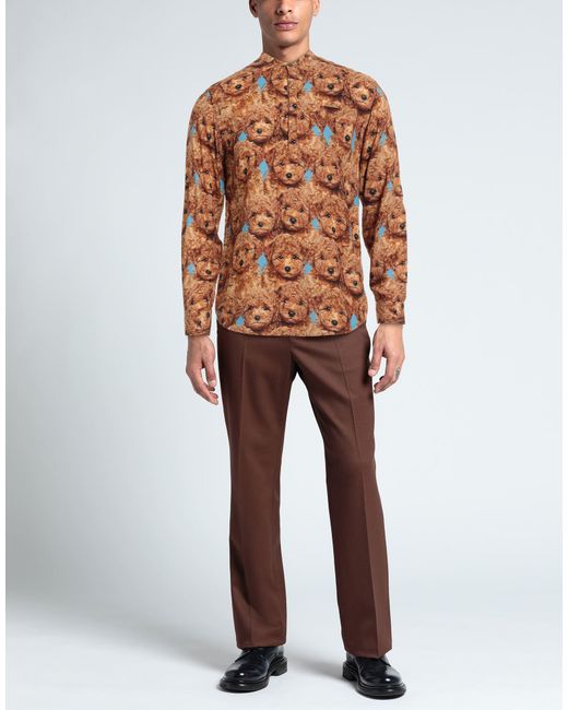 Daniele Alessandrini Brown Shirt Viscose for men