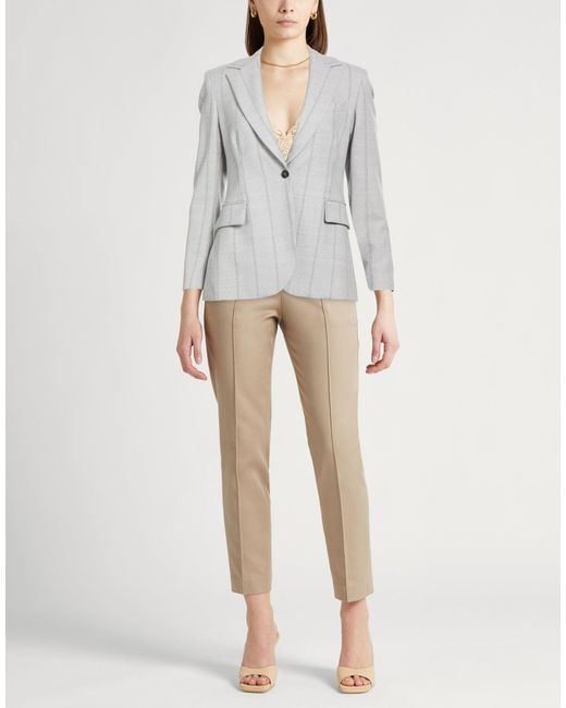 Eleventy Gray Light Blazer Wool, Elastane