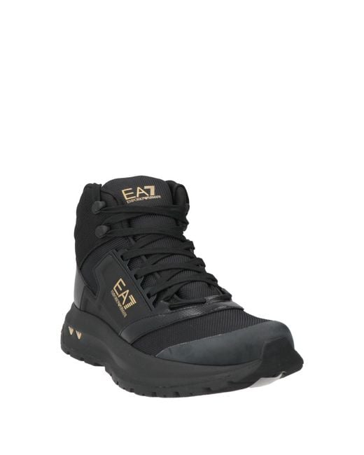 EA7 Black Ankle Boots for men