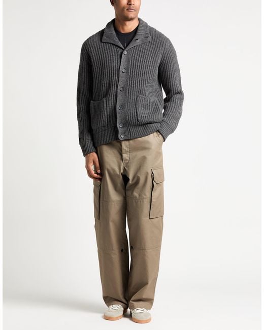 FILIPPO DE LAURENTIIS Gray Cardigan Cashmere for men