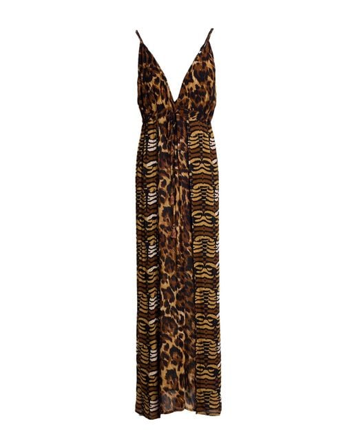 Miss Bikini Brown Camel Maxi Dress Viscose