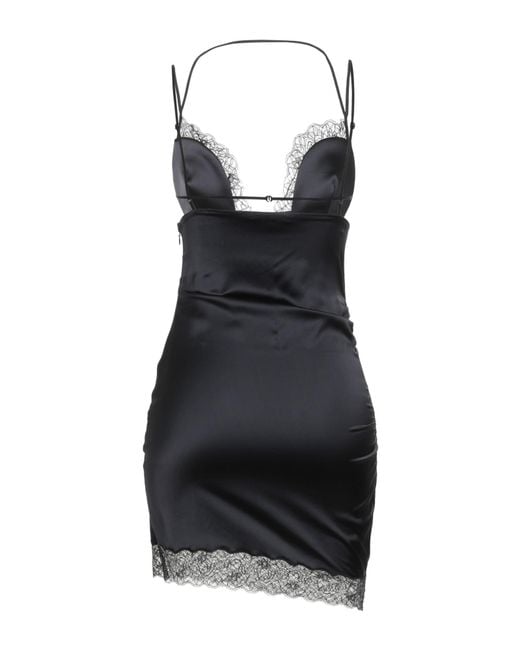 Nensi Dojaka Black Mini Dress Viscose, Elastane