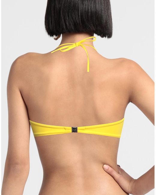 Top de bikini con logo estampado DSquared² de color Yellow