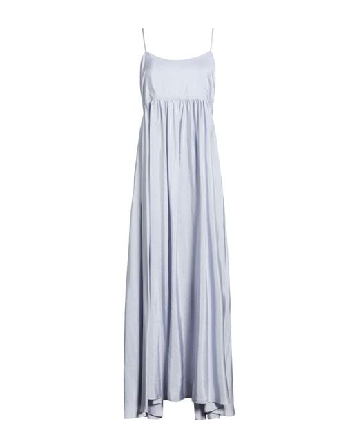 Jucca White Sky Maxi Dress Silk