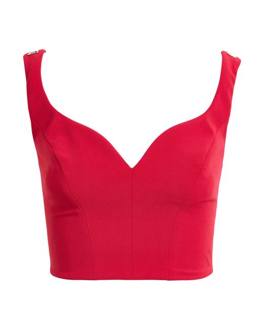 Elisabetta Franchi Red Top Polyester, Elastane