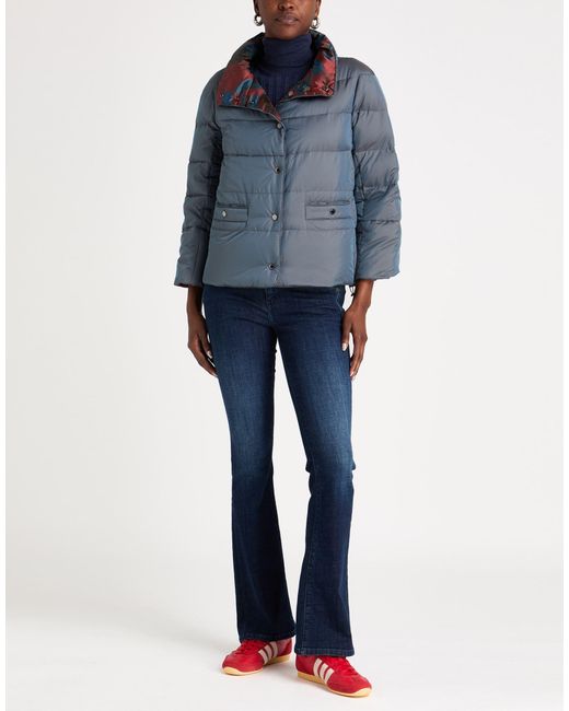 Moorer Blue Slate Puffer Polyester, Polyamide