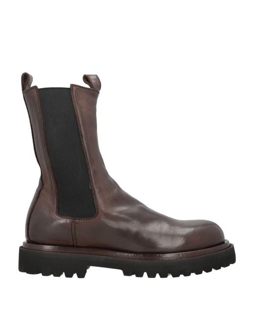 Officine Creative Brown Ankle Boots Leather