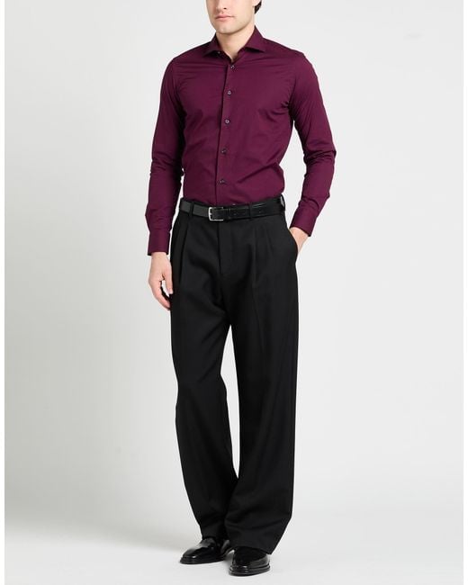 Alea Purple Shirt Cotton, Elastane for men