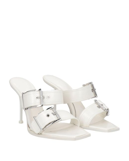 McQueen White Sandals