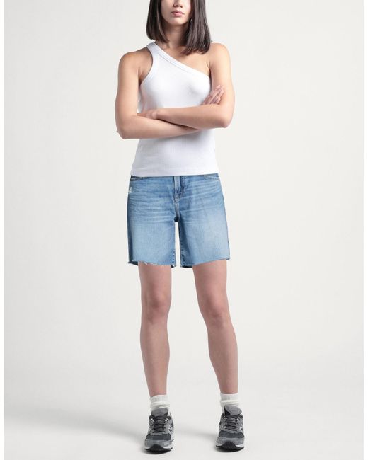 True Religion Blue Denim Shorts Cotton, Elastane