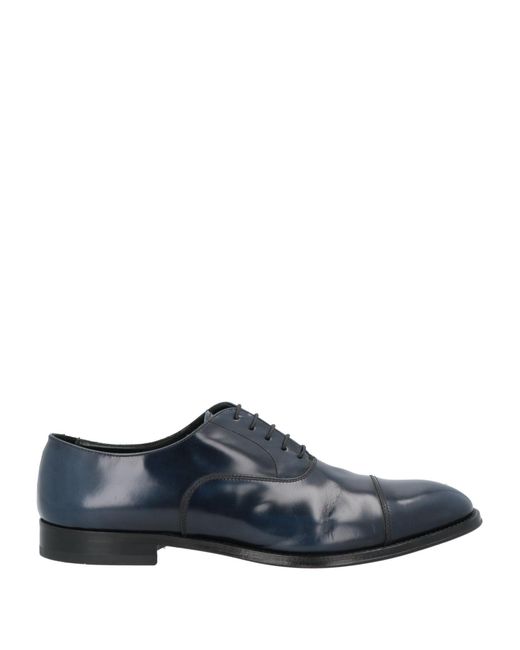 Doucal's Blue Midnight Lace-Up Shoes Leather for men