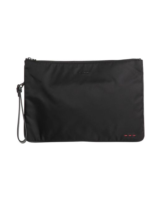 Kiton Black Handbag Polyamide, Polyacrylic for men