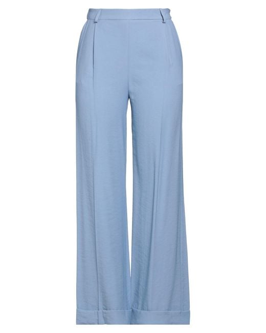 Twinset Blue Pants Viscose, Polyester