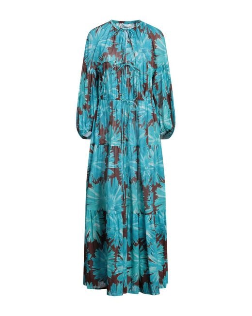 Liviana Conti Blue Azure Maxi Dress Cotton