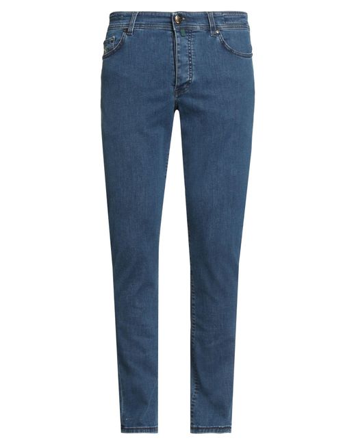 Luigi Borrelli Napoli Blue Jeans Cotton, Elastane for men