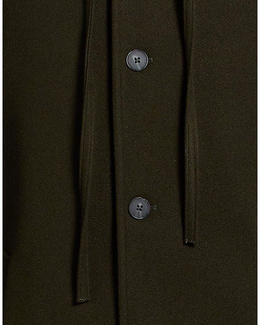 OVER/D Black Military Coat Polyester for men
