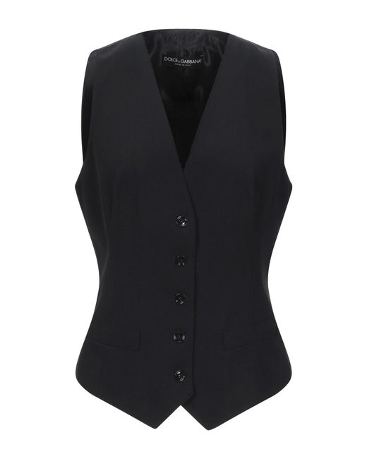 Dolce & Gabbana Black Tailored Vests