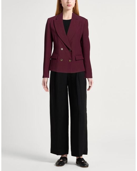 Kaos Purple Burgundy Blazer Polyester, Viscose, Elastane