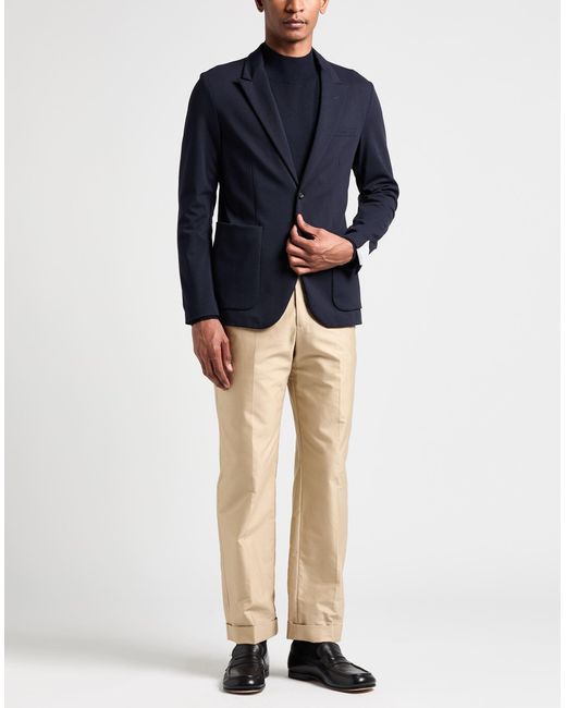 Paolo Pecora Blue Midnight Blazer Viscose, Polyamide, Elastane for men