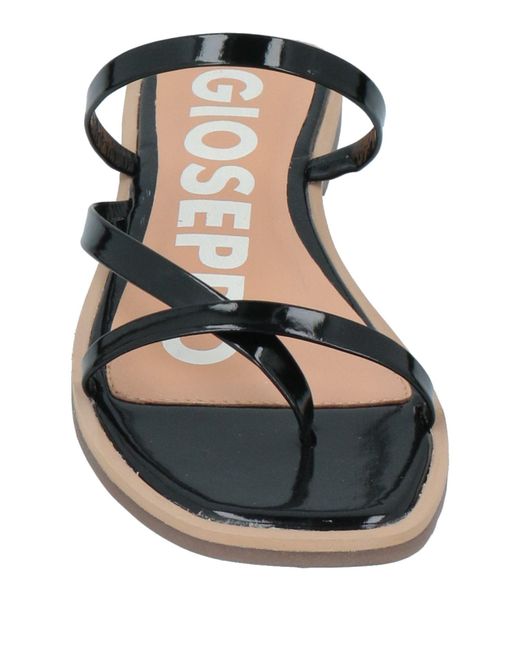 Gioseppo Black Thong Sandal