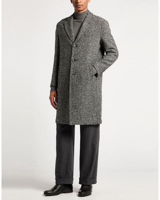 Giampaolo Gray Coat Virgin Wool for men