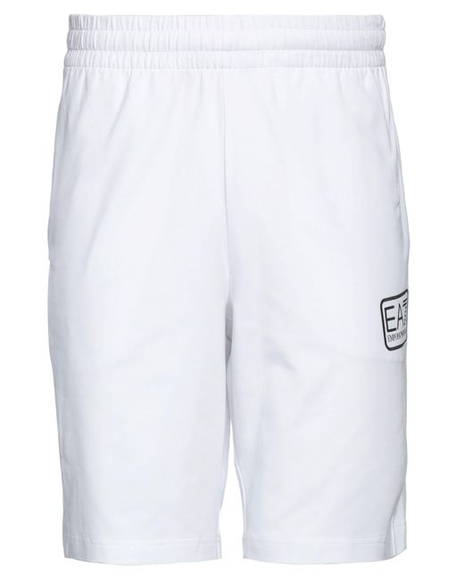EA7 White Shorts & Bermuda Shorts for men