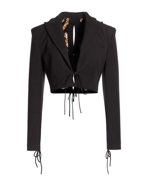 Versace Jeans Couture Black Blazer Viscose, Polyamide, Elastane